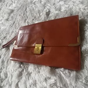 Vintage leather clutch purse
